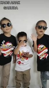 Kaos anak garuda merah putih lakilkai perempuan motip terbaru 1-10 tahun