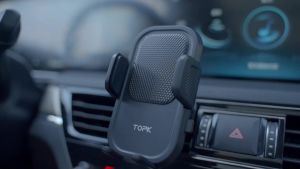 TOPK D40G Car Phone Holder [Metal Hook] Air Vent Mount 360° Rotation Car Phone Mount Compatible with iPhone 15 Samsung All Phone