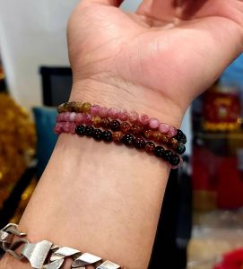 Chuỗi hạt vòng tay đá cẩm thạch quấn 3 vòng size 4li phong cách thanh lịch cổ điển cho Nam Nữ