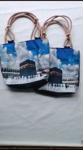tas wanita TOTE BAG tali sumbu MOTIF KABAH KAQBAH MEKAH KABAH