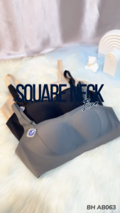 Sorex Square Neck Bra Tanpa Kawat Cup 1/2 Seamless Kait 3 Busa Sedang Cup B BH AB 063