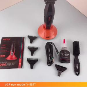 Tông Đơ Cắt Tóc Điện Chuyên Nghiệp VGR 9000 Vòng/phút Máy Cắt Tóc Cao Cấp Màu Chuyển Sắc Thân Kim Loại Sạc USB Cho Thợ Làm Tóc Nam