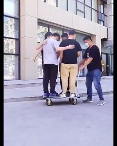 (ฟรี เชือกผูก) รถเข็นเหล็ก4ล้อ อเนกประสงค์ รถเข็นของหนัก รถ ลาก รถเข็นพับได้Cart ล้อหมุน 360 องศาได้