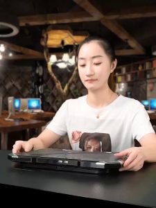 Gaming RGB Laptop Cooler Q8 USB Mute Adjustable Notebook Cooling Pad Super 6 LED Fans Powerful Air Flow Portable Stand