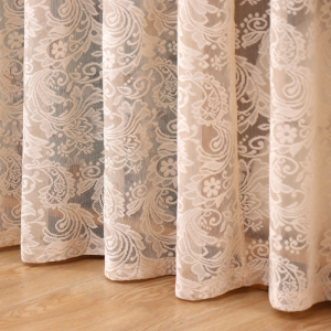 Privacy Light-Through Lace Curtains White French Style