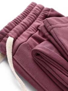 Large Size Mens Sport Shorts American Trendy Solid Color Design Five-Quarter Casual Pants Straight Leg Cotton Youth Summer