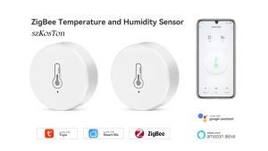 Cảm Biến Nhiệt Độ Và Độ Ẩm Zigbee Để Giám Sát Nhà Thông Minh Trong Nhà Tương Thích Với Alexa Google Yandex Qua Điều Khiển Bằng Ứng Dụng.