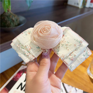 กิ๊บติดผมรูปดอกไม้สไตล์หวาน ทรงปากเป็ด ตกแต่งผมด้านข้าง ทรงสุดสง่างาม สไตล์สีน้ำเงิน ทรงใหม่ 2024 ของขวัญวันเกิด