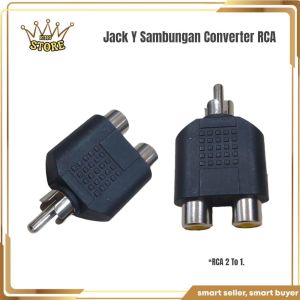 Jack Sambungan RCA 2 To 1 / Jack Sambungan RCA To Stereo Mini / Jack Jek Sambungan Y