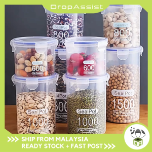 DROPASSIST 2190 Food Storage Container Box Sealed Pantry Organization Plastic Jars Bekas Makanan