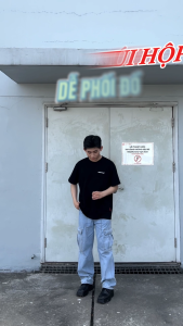 Quần jean túi hộp nam nữ ống rộng SUN 119 MÀU XANH vải jean mềm dễ phối đồ phong cách hàn quốc