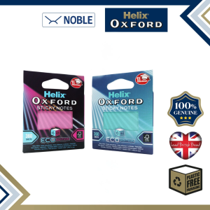 Helix OXFORD Cyber Eco Sticky Notes | 4 Colour Pads Per Box | Assorted Colours
