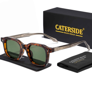 CATERSIDE Kính Râm Nam Cổ Điển Thiết Kế Thương Hiệu Chất Lượng Cao Kính Mắt Thời Trang Hình Vuông UV400 Tròng Kính Gradient Dành Cho Các Bữa Tiệc Ngoài Trời Du Lịch Nghỉ Dưỡng
