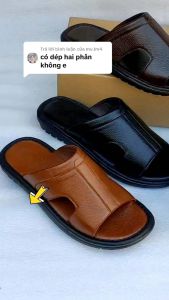 dép da bò trung tuổi  nhẹ