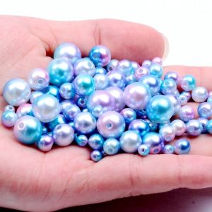 Fairy Tale Inspired 5mm Hole Drill Fish Scale Imitation Pearl Small Loose Beads DIY Handmade Drip Glue Filling Material Decorative Accessories