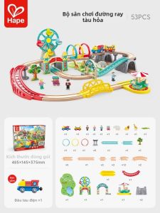 Hape | Quà Tặng Đồ Chơi Giáo Dục Cho Bé Trai và Bé Gái với Đường Ray Xe Tải và Lưu Trữ