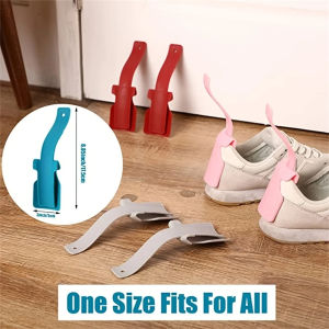 4pc Plastic Shoehorn Short Handle Plastic Shoe Horns Flexible Shoe Lifting Helper Durable Shoe Horn Spoons Wear Shoe Assistants
