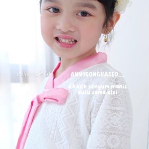 Hanbok Korea Anak Perempuan Gaun Anak Import Bahan Premium Rok Organza Gratis Bando by Canaregio