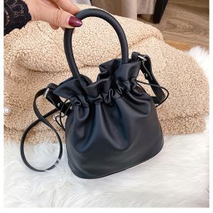 Ielgy nhỏ cho nữ túi dạng thùng rút dây đơn giản thời trang túi Đưa Thư Đeo vai di động