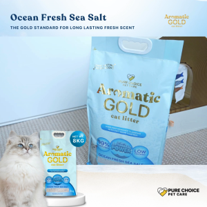Pure Choice Aromatic Gold Cat Litter Ocean Fresh Sea Salt 10L/8kg