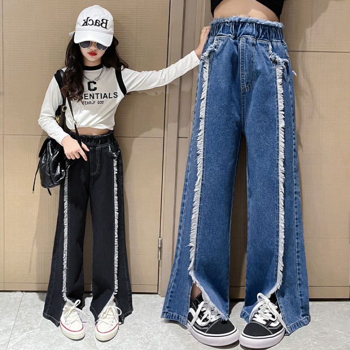Rolanko Kids Girls Baggy Sports Pants Fashion Jogger Pants Trousers Loose  Casual Clothes Children School Dailay Costume