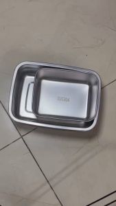 COMBO 3 Hộp khay đựng thực phẩm inox 304 cao cấp Dung tích 600ml Nắp hút chân không chông tràn chống mùi tuyệt đối