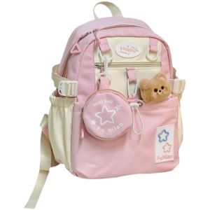 Adorable Starry Teen Girl Backpack Large Capacity School Bag High Aesthetic Value Polyester Casual Youth Bookbag Computer Compatible