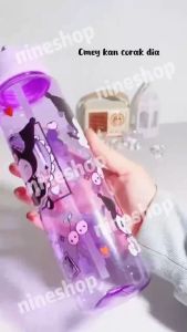 800ml Botol Air Kuromi Cinnamoroll Water Bottle Kids Straw Bpa Free Botol Transparent Kawaii Melody Sanrio Travel School Cup Water Bottle