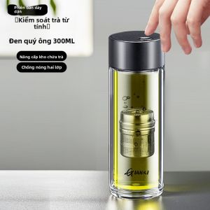 GIANXI | Cốc Thủy Tinh Đôi Lớp Chống Nhiệt Borosilicate Cao Có Chức Năng Tách Trà Bằng Từ