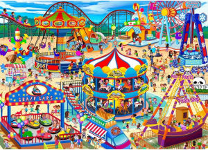 500/1000/1200/2000Pieces Amusement Park Jigsaw Puzzles for Adults Home Decor Challenging Family Fun Educational Toys Game
