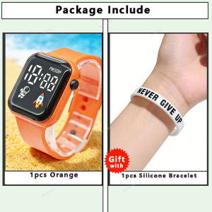 Fashion Student Watch Early-education Sports Electronic Wristwatch Silicone Strap LED Digital Watches for Kids Boys Girls Gifts