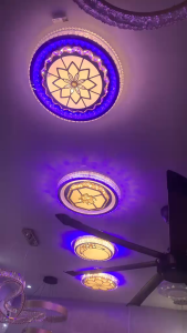 ARRLT07 Modern Ceiling Light Chandelier 500MM 3 Warna + Kawalan Jauh Dimmable (Best Seller)