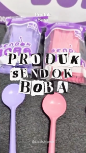 Sendok Boba JD Pink Isi 50 pcs Sendok Plastik Food Grade BPA Free untuk Topping Minuman & Dessert