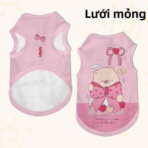 HanWei | Áo Choàng Chống Rụng Lông Cho Thú Cưng Màu Hồng