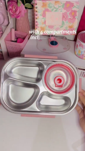 【InaNay】304 Stainless Steel Lunch Box Set with Soup Bowl and Cutlery Leak Proof Bento Box Microwave Safe Thermal Insulation Keeps Food Warm for Hours Perfect for Office School Picnics Includes Chopsticks Spoon BPA Free