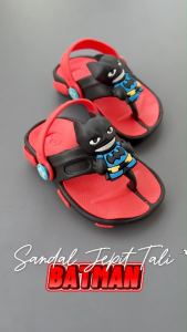 Sepatu Sandal Anak Laki Karakter Betmen Usia 6-12 Bulan 1 2 3 Tahun Phylon Ringan Karet Porto 602T-10 Merah