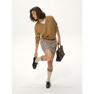 SHEITAOZI | Fine-spun Wool Two-layer Design Loose Knitwear