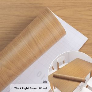 Brown Red Wood Grain Sticker Self Adhesive Furniture Bookcase TV Cabinet Table Wood Door Renovation Skin Waterproof Boeing Soft Sheet