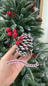 ลูกสนประดับต้นคริสมาสต์พร้อมลวด สำหรับตกแต่ง Pinecone Christmas ของตกแต่งต้นคริสมาสต์ ลูกสนประดับ