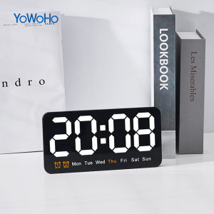 นาฬิกาแขวน LED ขนาดใหญ่แบบดิจิตอล นาฬิกาตั้งสำหรับห้องนั่งเล่น นาฬิกาตั้งแบบดิจิตอลแบบมีฟังก์ชันอื่นๆ นาฬิกาแขวนแบบดิจิตอล