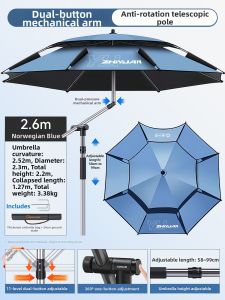 YUZHIYUAN | Fishing Umbrella Shade Sunproof Camping Umbrella