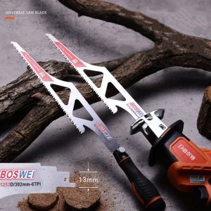 Reciprocating Saw Blade Wood 12 inch 6 TPI Stainless Steel Alien Saw Blade for Cutting Brick Wood Metal PVC Tube