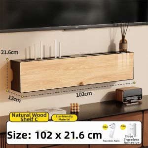 ZEDUO | Non-Drilling WiFi and Set-top Box Organizer Cable Management Decorative Cover
