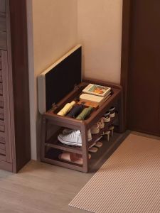 SAMEDREAM | Shoe Changing Storage Bench Solid Wood