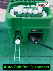 Automatic Golf Ball Dispenser │Electric Golf Ball Tee Up Machine│ With 6 Stick Holders │Height Adjustable Hold 40 Golf Balls for Indoor or Outdoor Training │Mesin Dispenser Bola Golf Otomatis