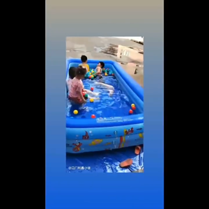 Inflatable swimming pool with electric air pump summer outdoor portable foldable swimming pool childrens family thickening swimming pool 1.3/1.5/1.8M