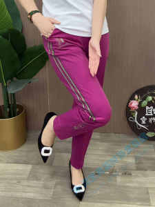 Summer New Fashion Ice Silk Casual Pants Womens Straight Leg High Waist Loose Slimming Long Pants Korean Style Vegetable