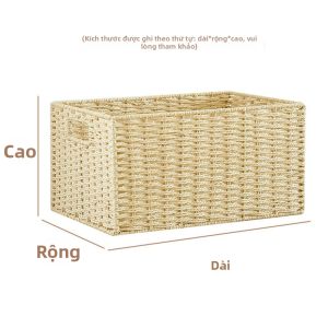 RUCHURUGU | Hộp Lưu Trữ Nắp Gập Chất Liệu Giống Mây