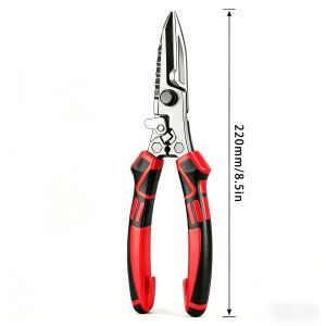 OLOEY | Multi-Functional Electrician Scissors with Crimping Wire Cutter Wrench for Metal Sheet Cable Cutting and Electrical Work Repair