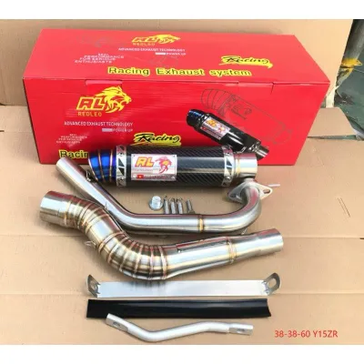 REDLEO Red Leo Racing Open Exhaust Exzos Y15zr Y15z Y15 38-38-60 Size Black RL Ekzos Accessories Motorcycle